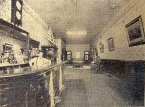 Interior of Campbell & Hatch's Billiard Hall & Saloon