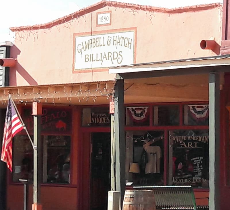 Campbell and Hatch Billiards building facade on Allen Street in Tombstone
