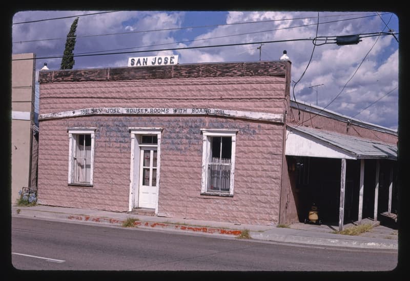The adobe San Jose House on Fremont Street in Tombstone, the town's oldest hotel building
